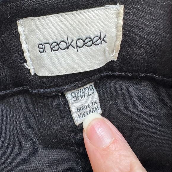 Sneak Peak Black Distressed Knee Bootcut Jeans 29 - Picture 10 of 12